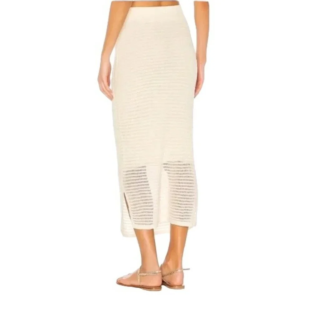 Callahan Knitwear Genny Skirt Electric Purple‎ Brown Cotton Women's Small NWT